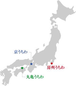 日本3大うちわ地図